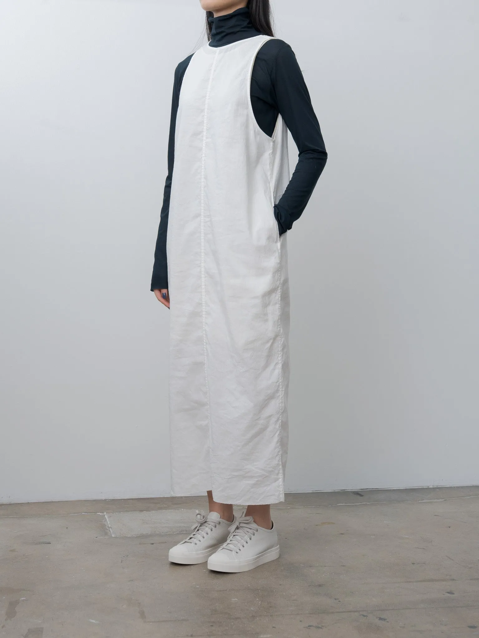 Twisted Cotton Sheer Jersey High Neck L/S - Navy sold by Namu Shop product image thumbnail 3