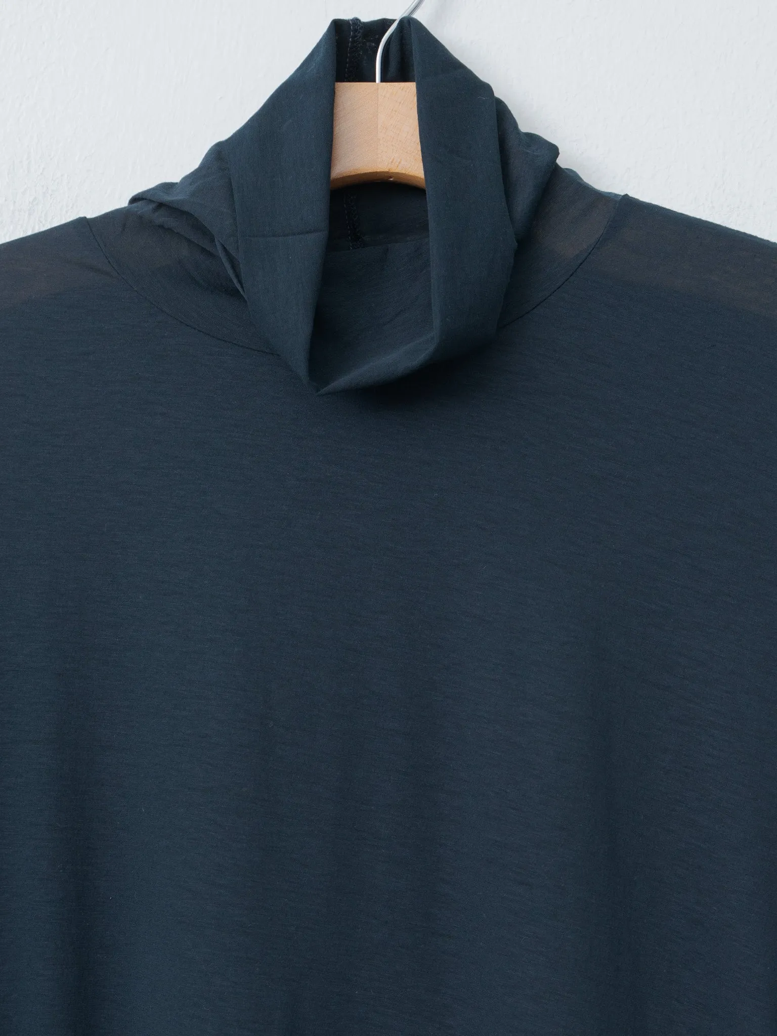 Twisted Cotton Sheer Jersey High Neck L/S - Navy sold by Namu Shop product image thumbnail 5