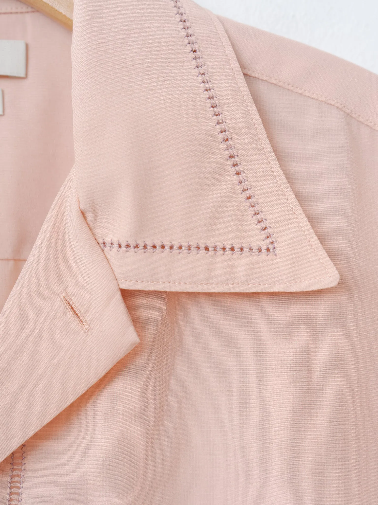 Embroidery Open Collar Shirt - Pink sold by Namu Shop product image thumbnail 5