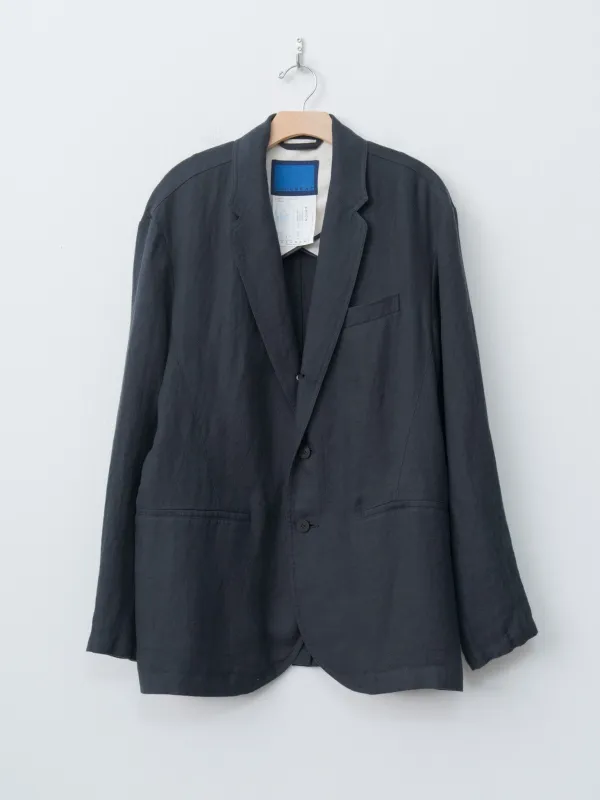 Linen Relaxed Jacket - Navy sold by Namu Shop