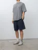 Hollow Yarn Plain Tee - Fade Black sold by Namu Shop