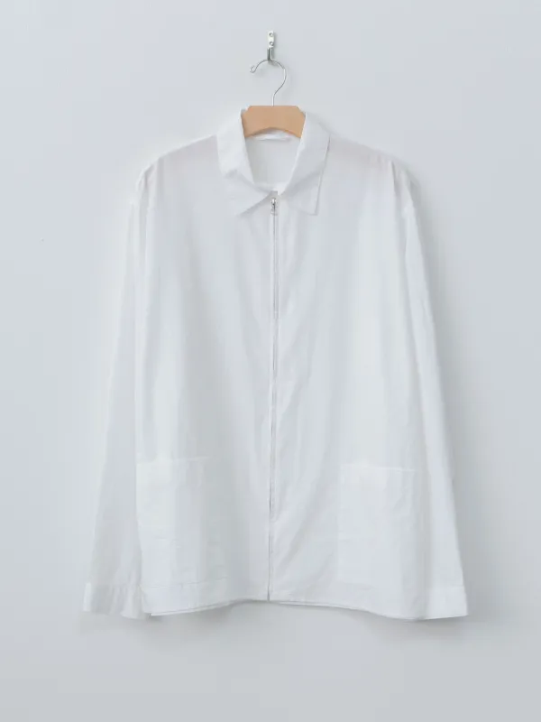 Chambray Zip Shirt - White sold by Namu Shop