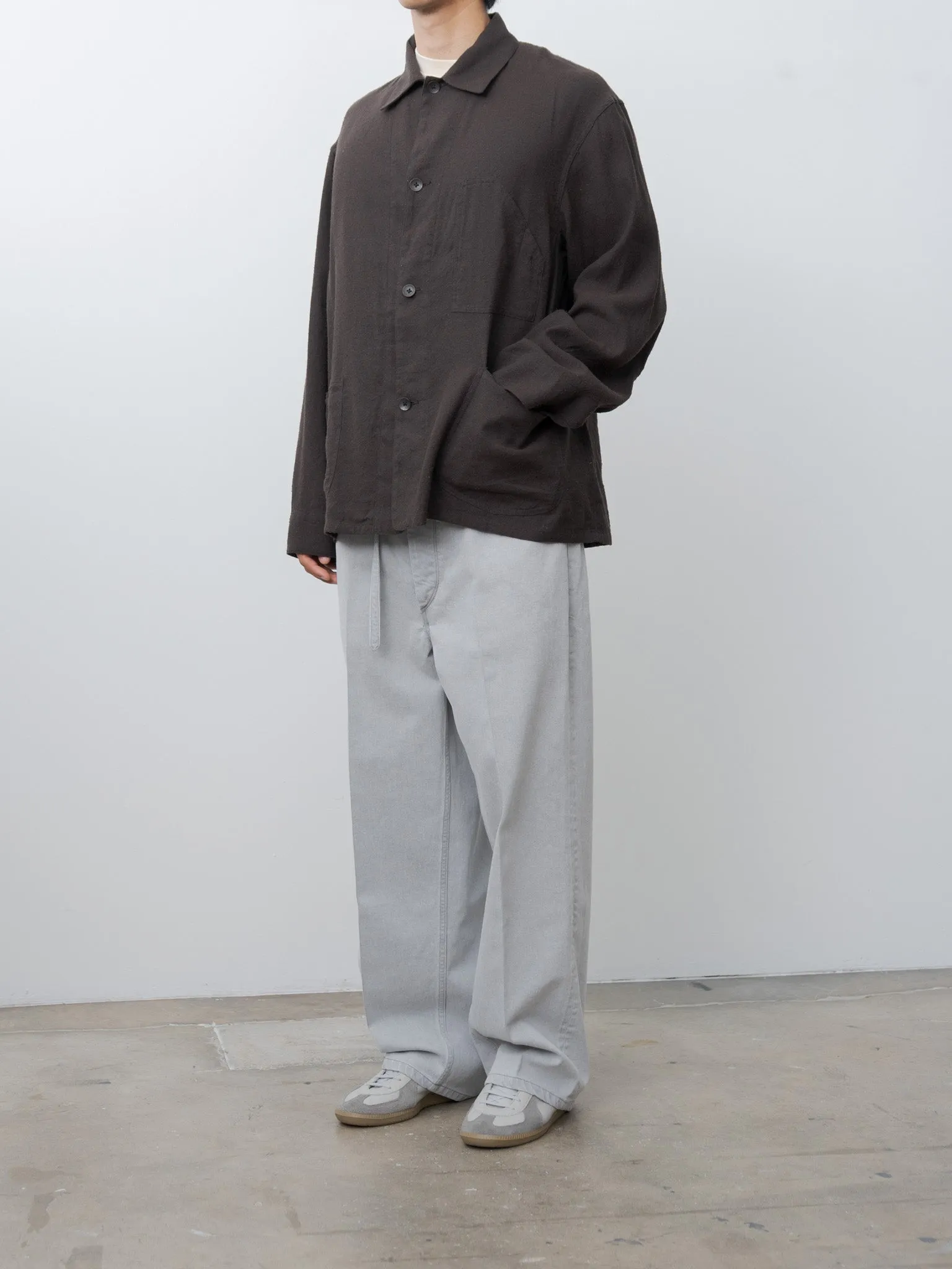 Silk Linen Work Jacket - Dark Brown sold by Namu Shop product image thumbnail 2