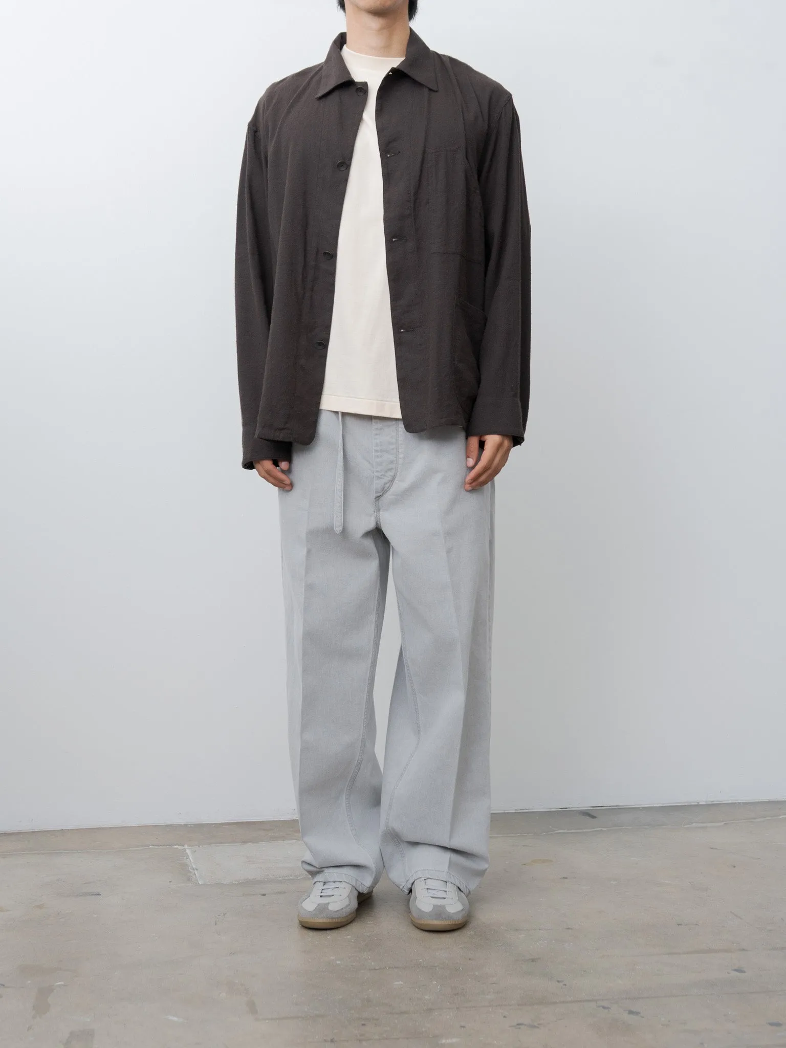 Silk Linen Work Jacket - Dark Brown sold by Namu Shop product image thumbnail 4