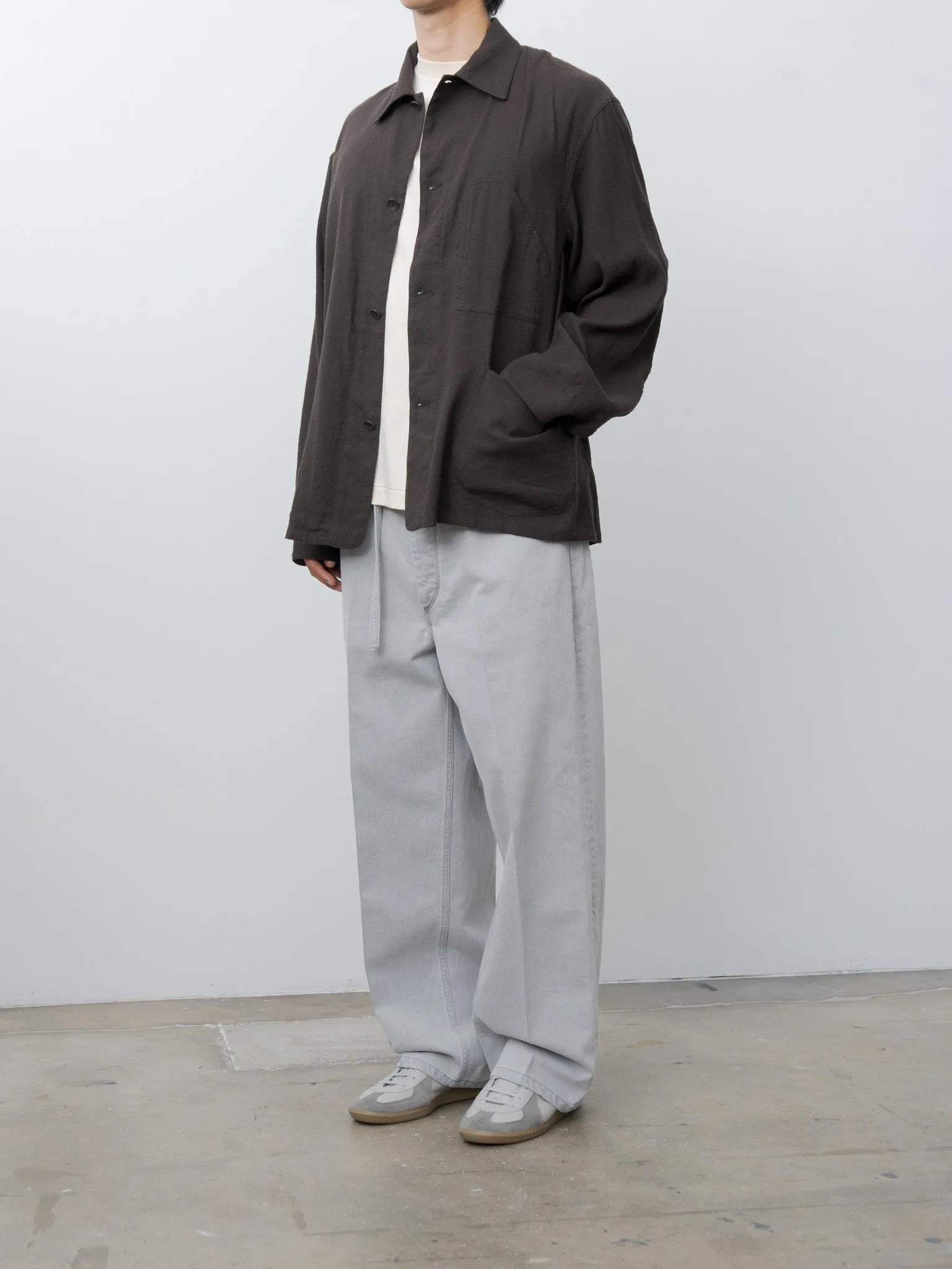 Silk Linen Work Jacket - Dark Brown sold by Namu Shop product image thumbnail 5