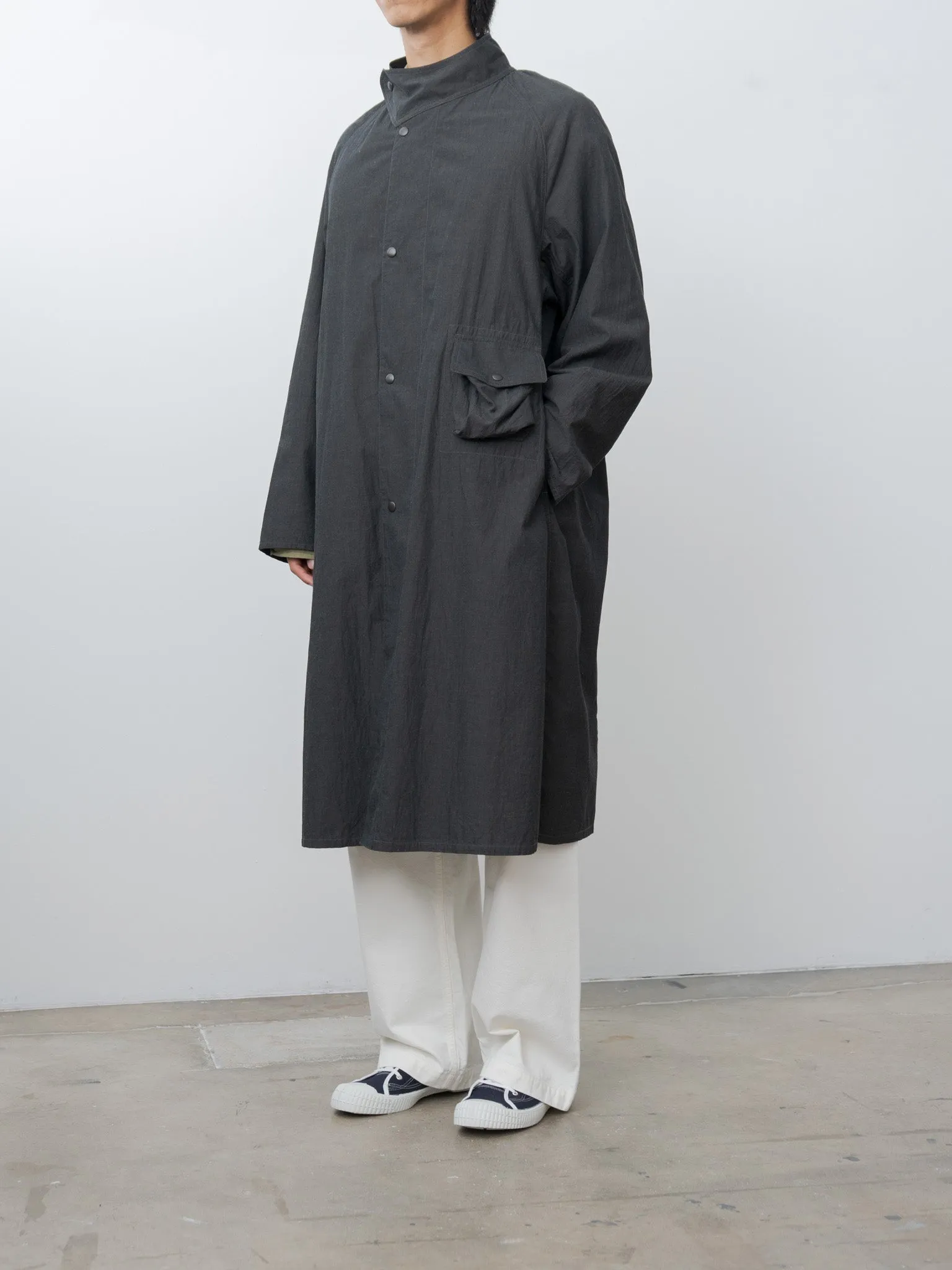 Cotton Linen Desert Storm Coat - Heather Black sold by Namu Shop product image thumbnail 5