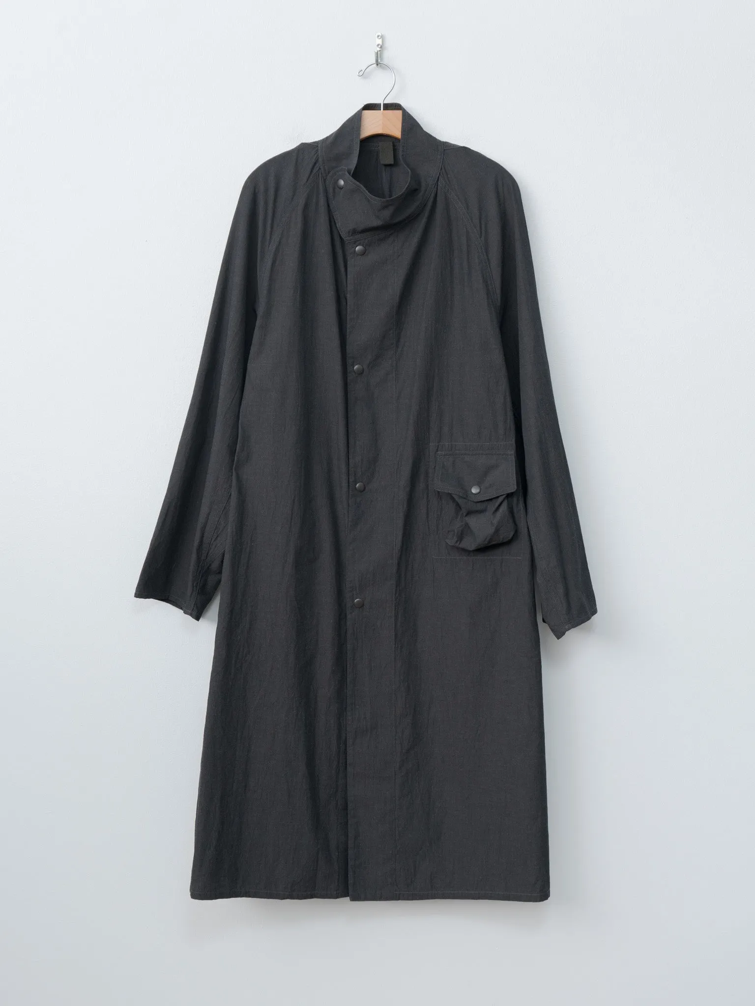Cotton Linen Desert Storm Coat - Heather Black sold by Namu Shop