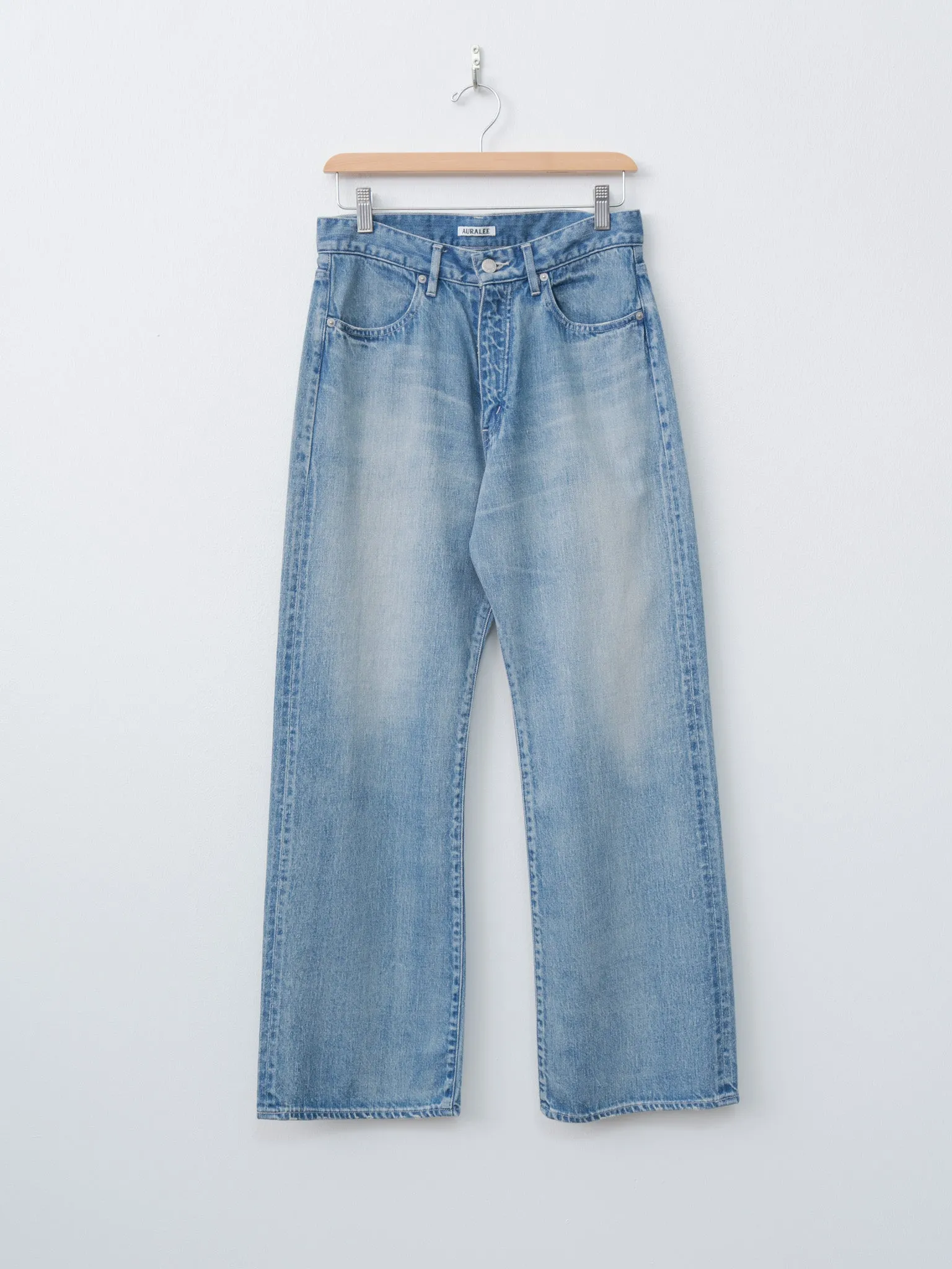Selvedge Faded Light Denim Pants - Light Indigo sold by Namu Shop