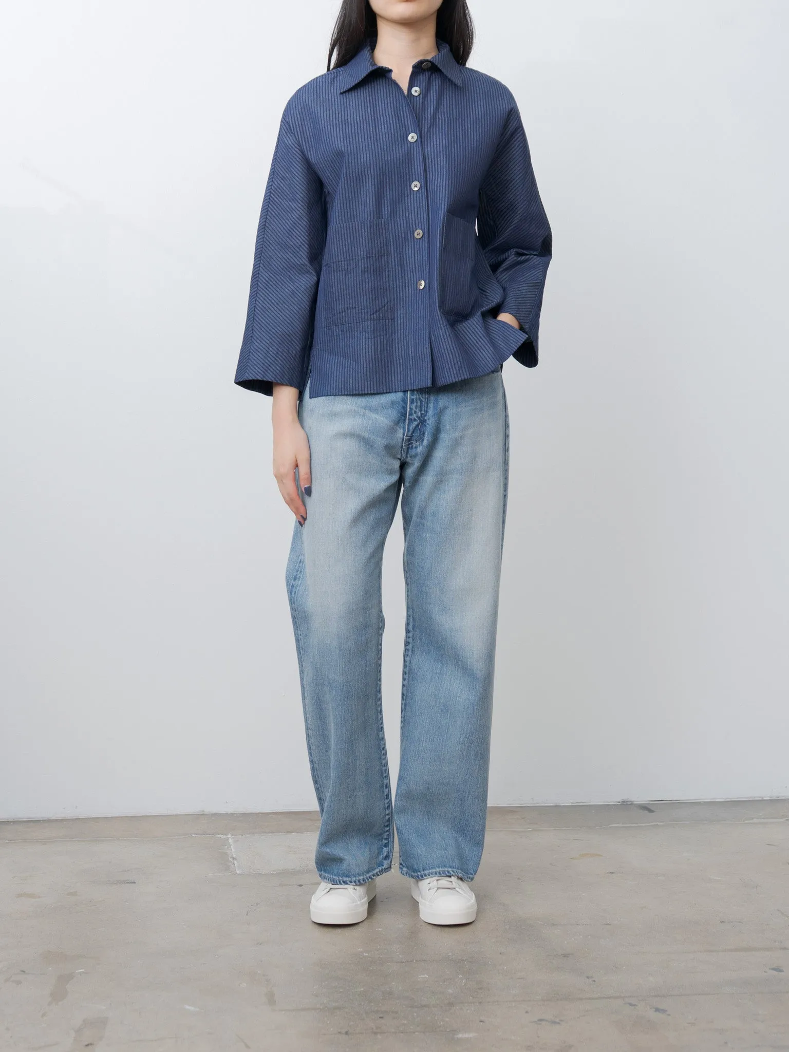 Selvedge Faded Light Denim Pants - Light Indigo sold by Namu Shop product image thumbnail 4