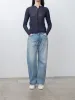 Selvedge Faded Light Denim Pants - Light Indigo sold by Namu Shop