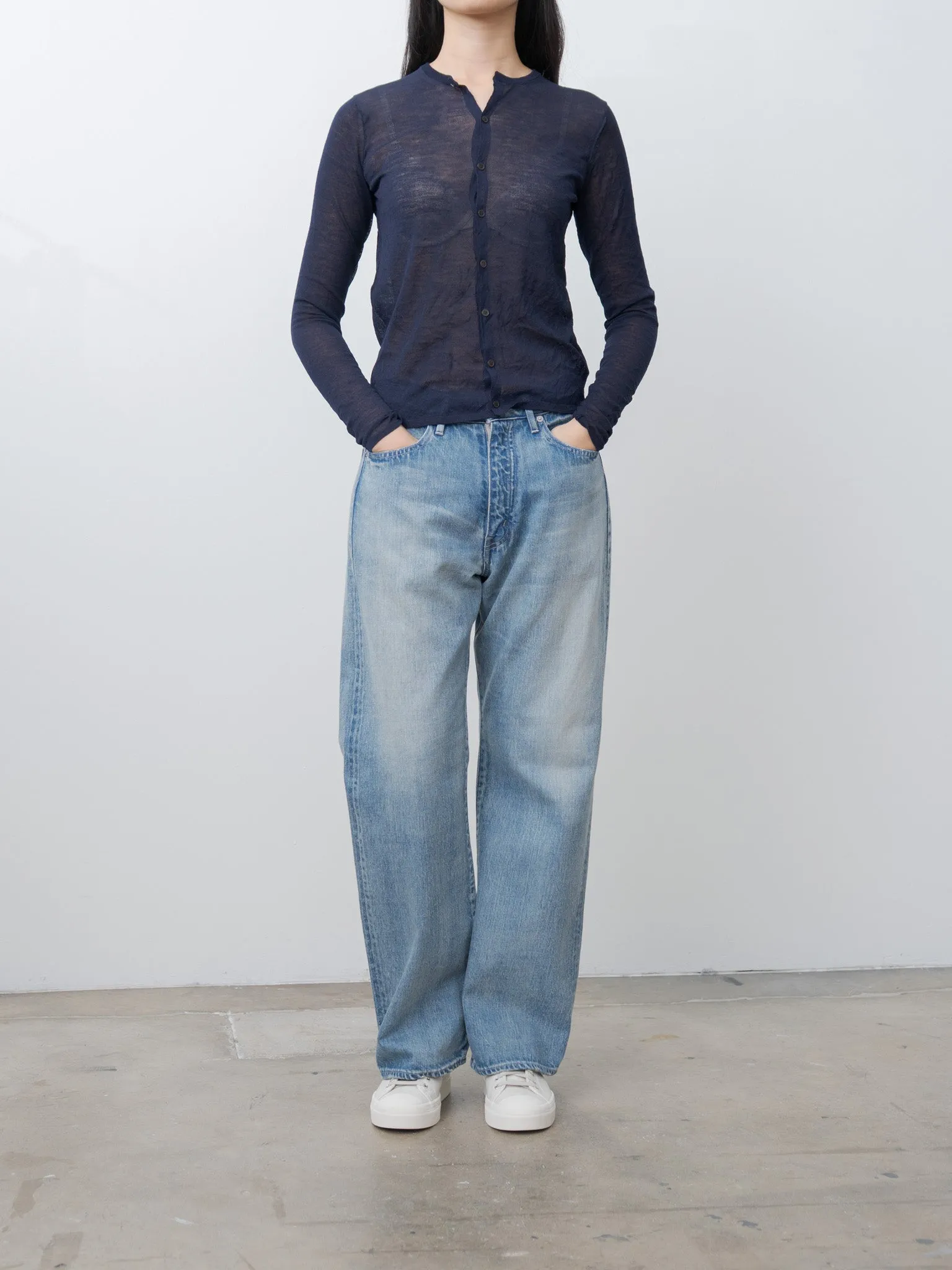 Selvedge Faded Light Denim Pants - Light Indigo sold by Namu Shop product image thumbnail 2