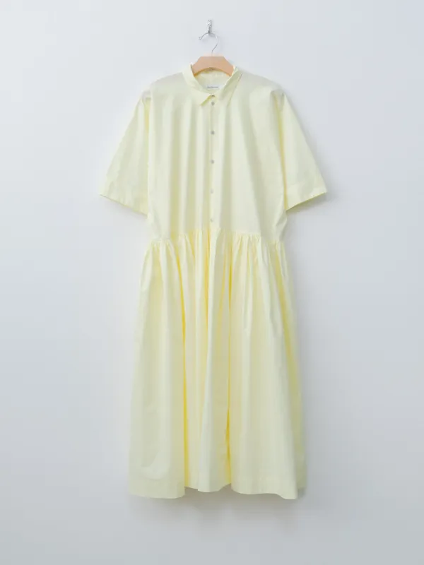 Tuck Gathered Dress - Light Yellow sold by Namu Shop