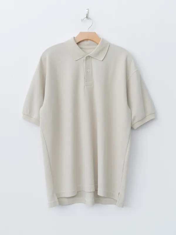 Cotton Poly Dry Jersey Big Polo Shirt - Ecru sold by Namu Shop