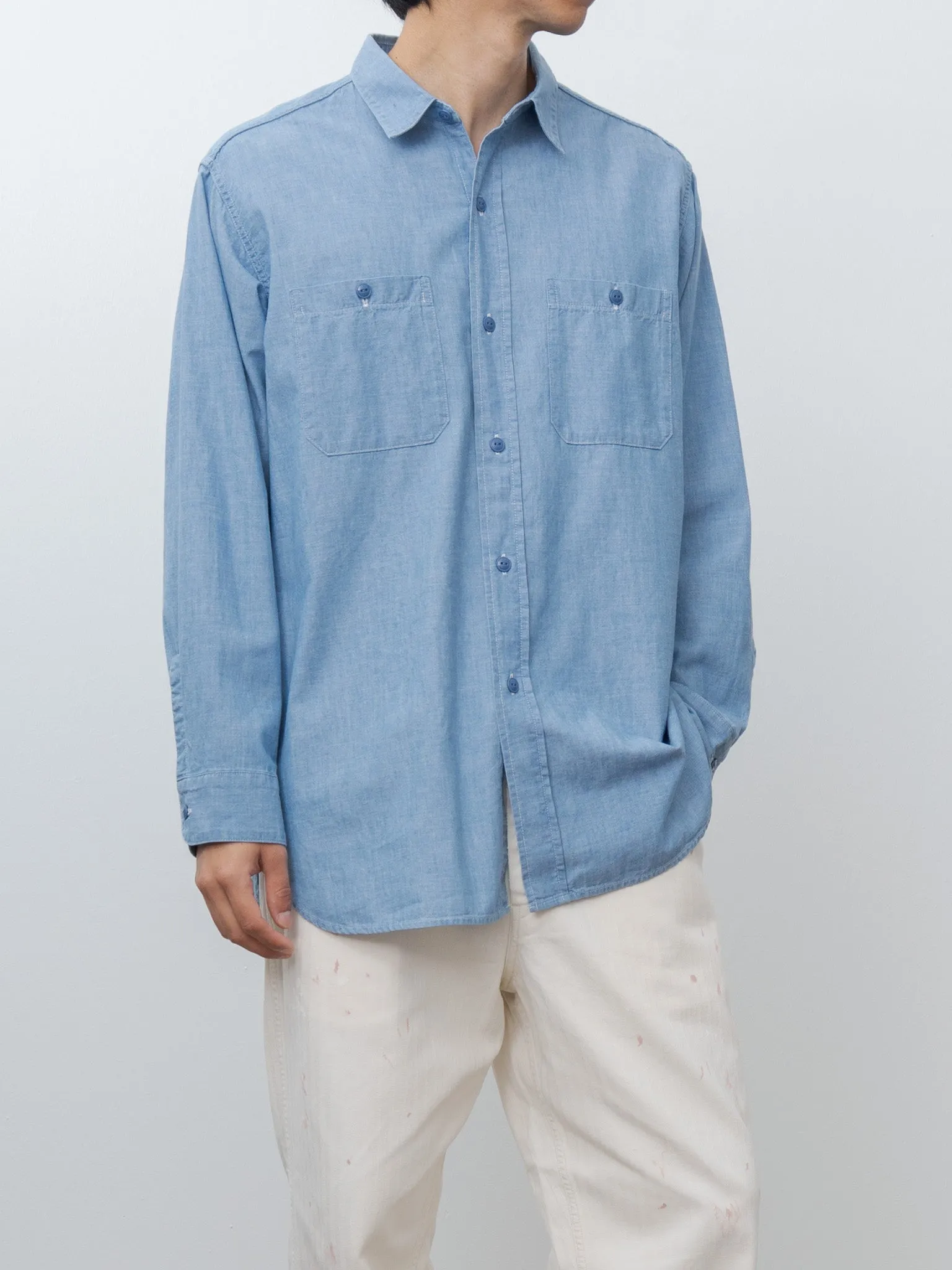 U.S.N Chambray Shirt - Indigo sold by Namu Shop product image thumbnail 2