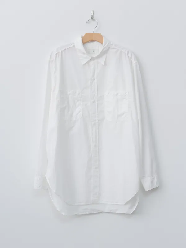 U.S.N Cotton Poplin Shirt - White made by Herill