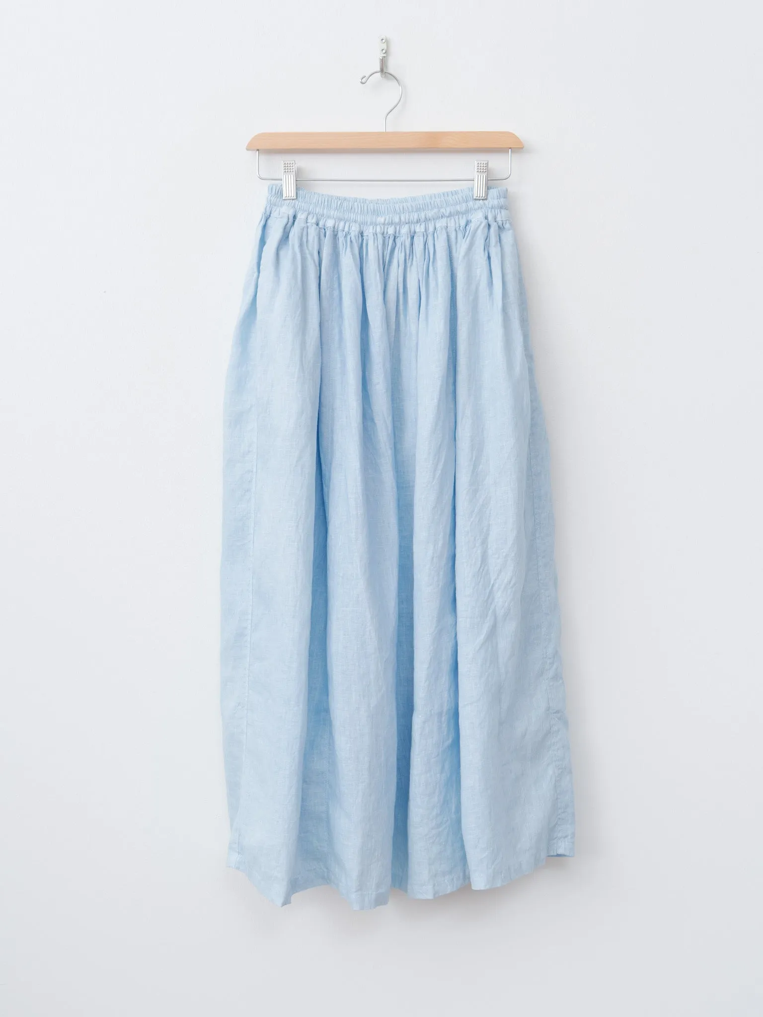 Natural Hand Dye Indigo Linen Skirt - Light Indigo sold by Namu Shop