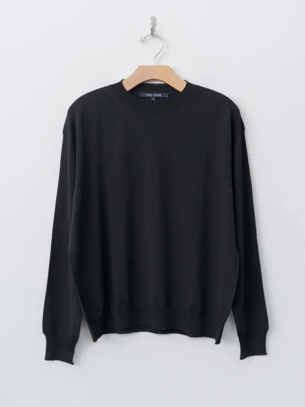Muscat Extrafine Merino Wool Sweater - Black sold by Namu Shop