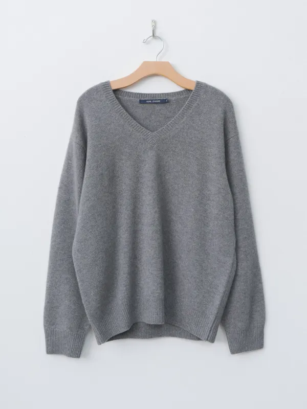 Mann 3-Ply Cashmere Sweater - Mid Grey Melange made by Sofie D'Hoore