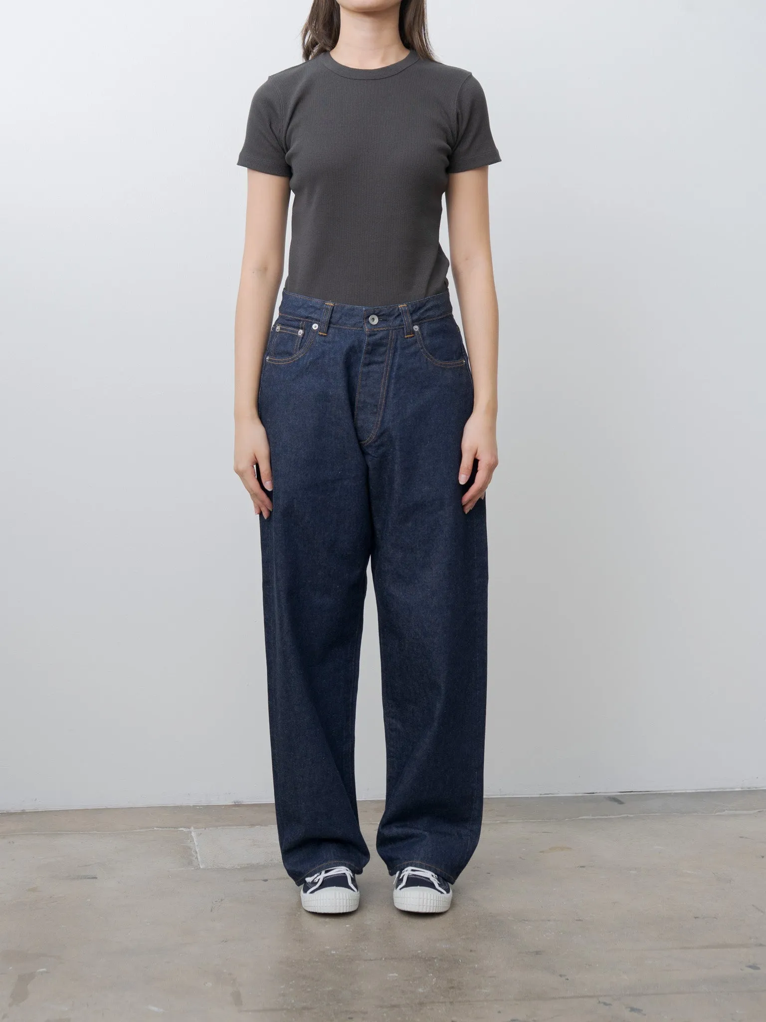 Recycle Suvin Rib Fit T-Shirt - Charcoal Gray sold by Namu Shop product image thumbnail 2