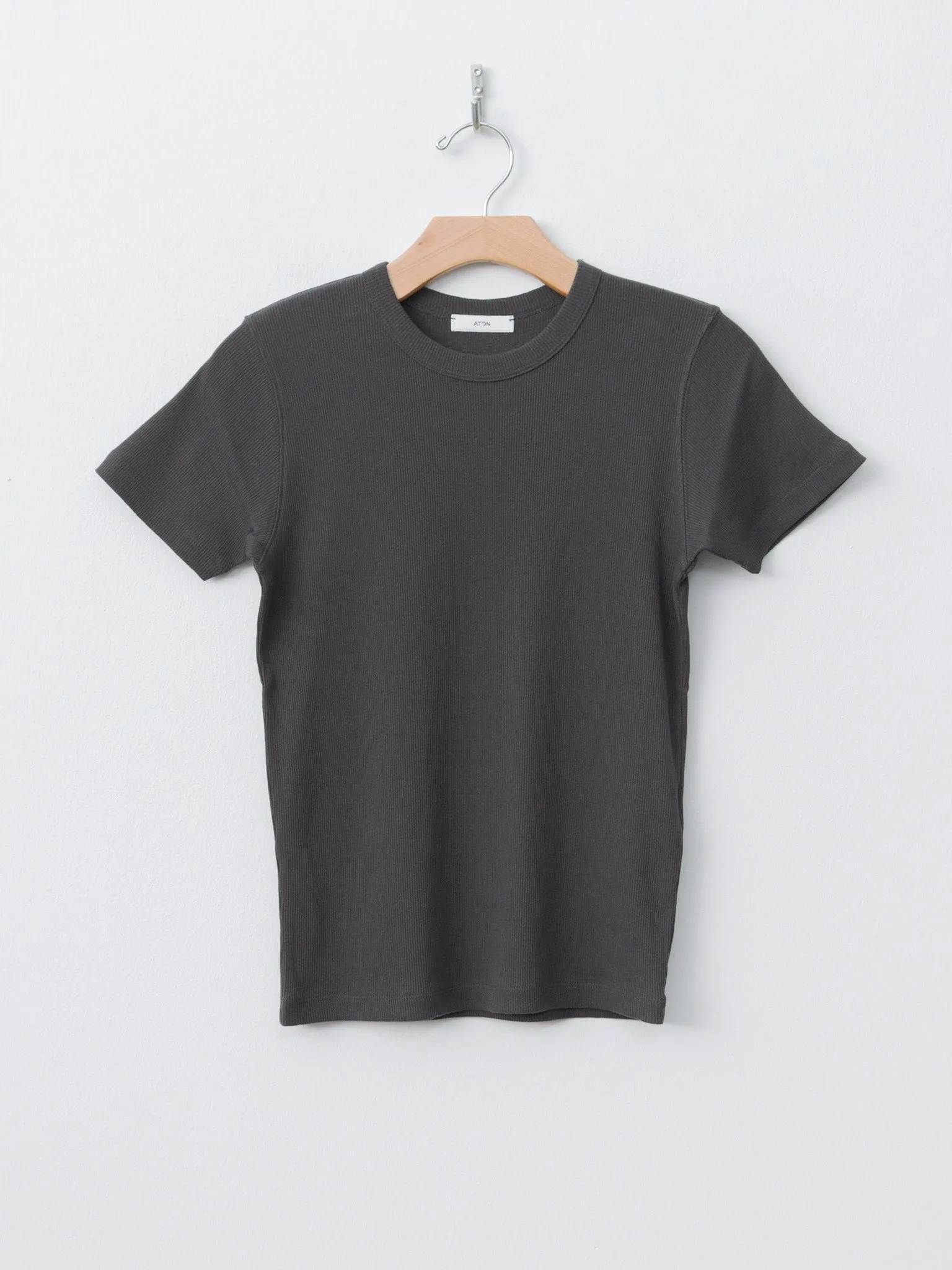 Recycle Suvin Rib Fit T-Shirt - Charcoal Gray sold by Namu Shop