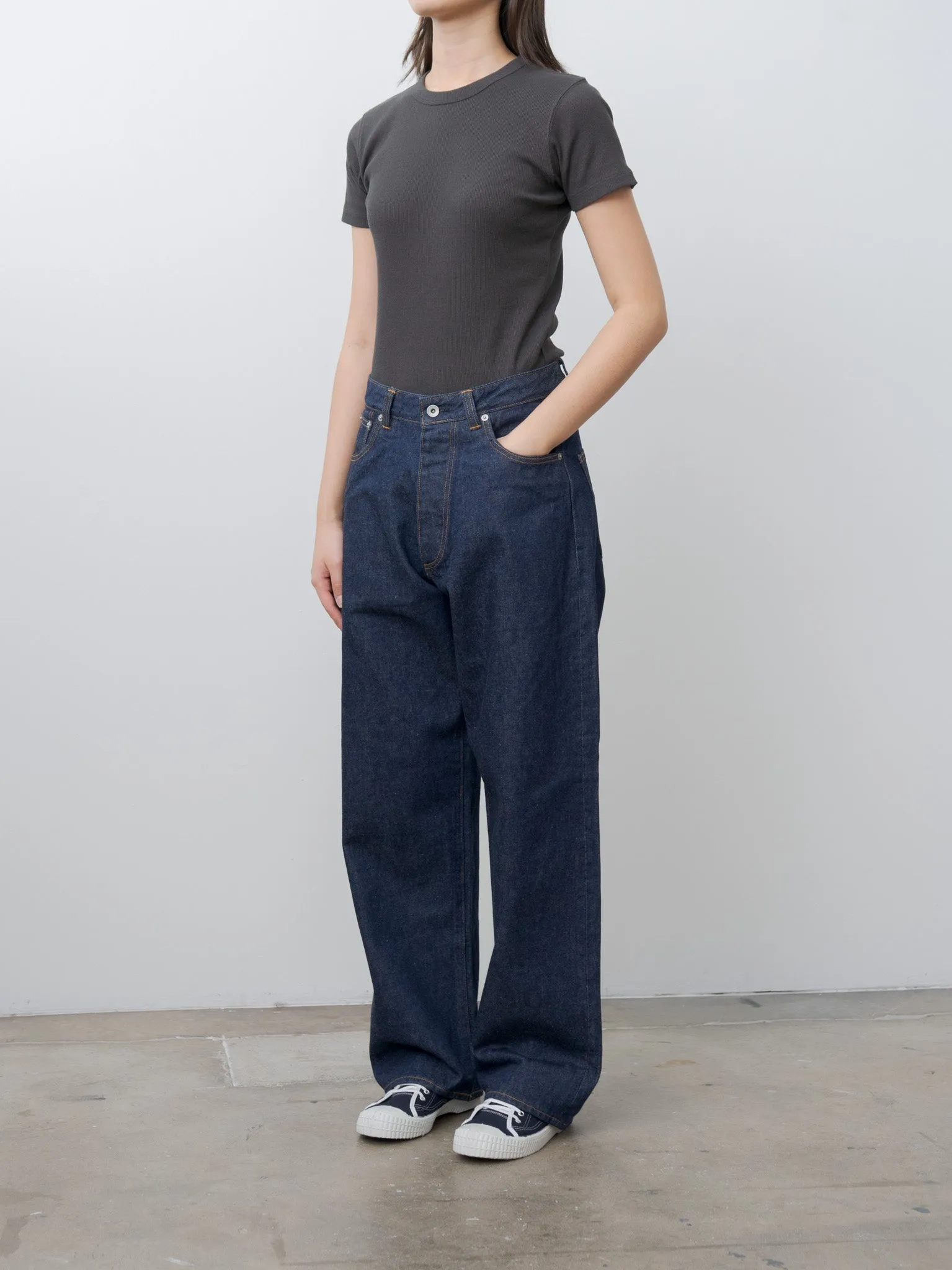 Recycle Suvin Rib Fit T-Shirt - Charcoal Gray sold by Namu Shop product image thumbnail 4