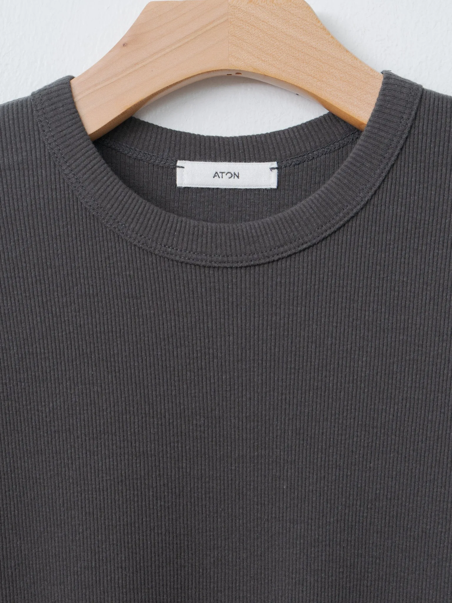 Recycle Suvin Rib Fit T-Shirt - Charcoal Gray sold by Namu Shop product image thumbnail 3