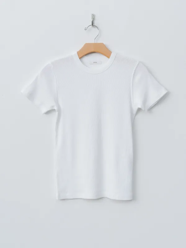 Recycle Suvin Rib Fit T-Shirt - White sold by Namu Shop
