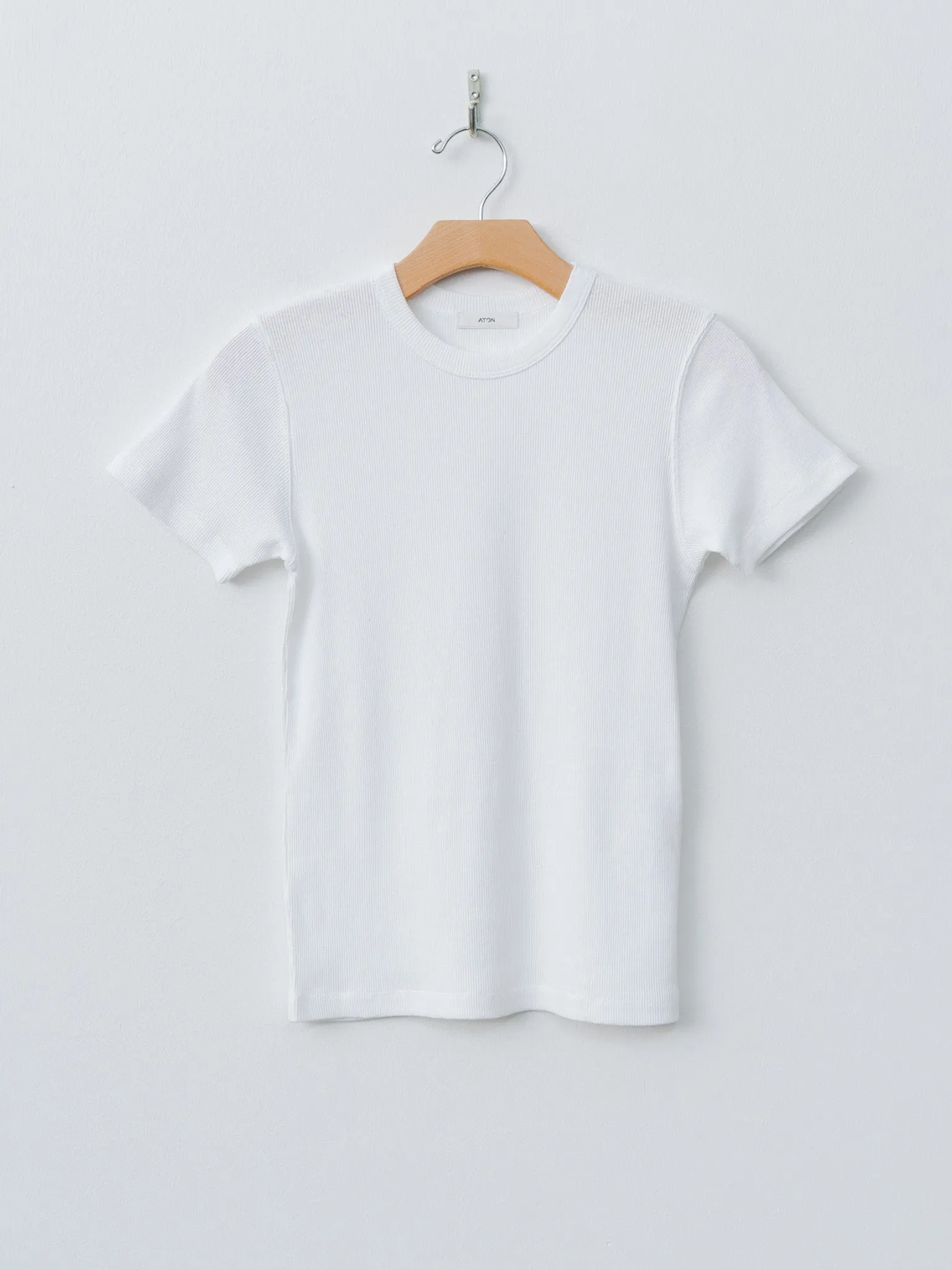 Recycle Suvin Rib Fit T-Shirt - White sold by Namu Shop