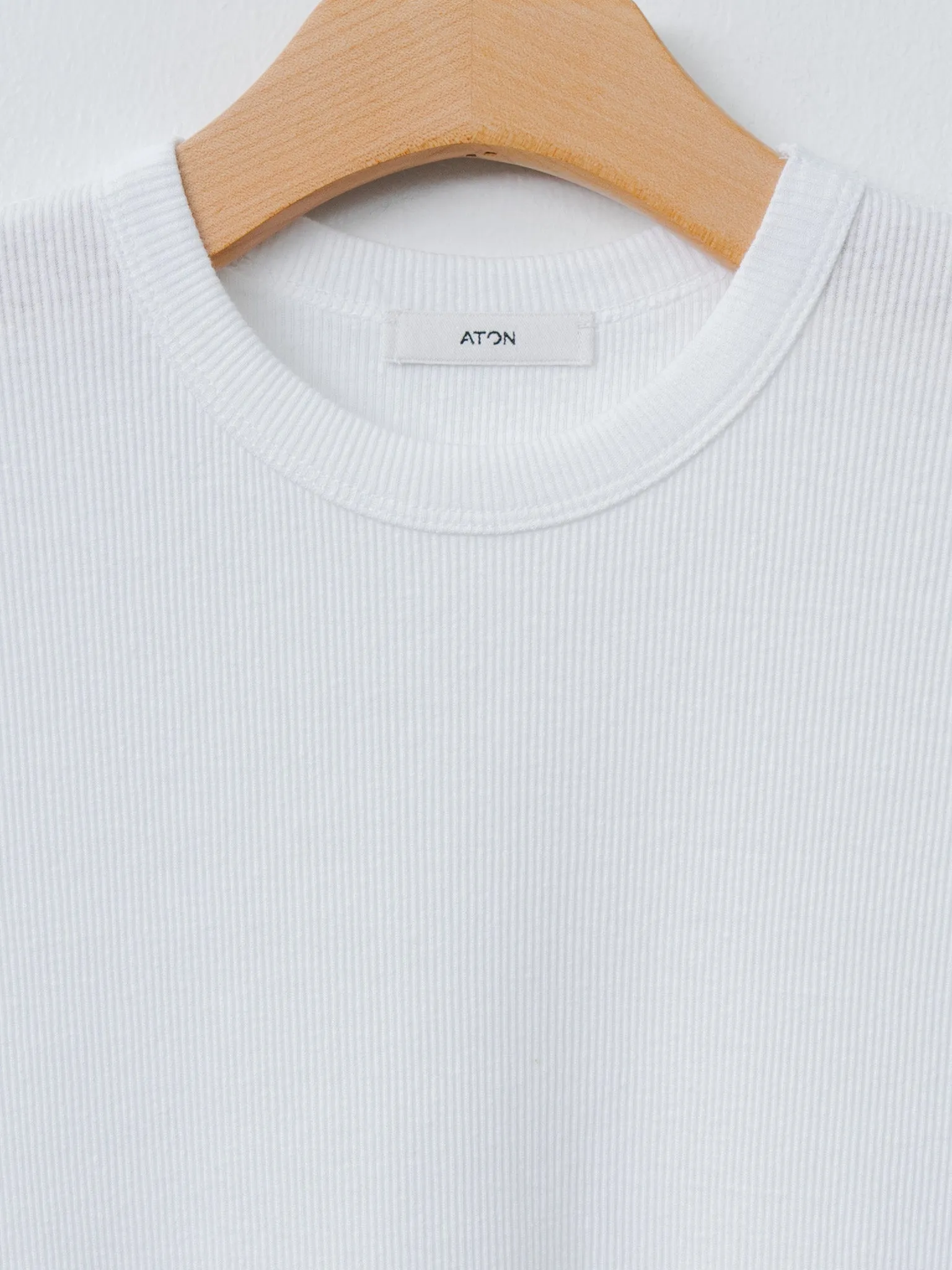 Recycle Suvin Rib Fit T-Shirt - White sold by Namu Shop product image thumbnail 2