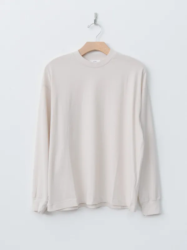 Fresca Nubuck Longsleeve T–Shirt - Warm White sold by Namu Shop