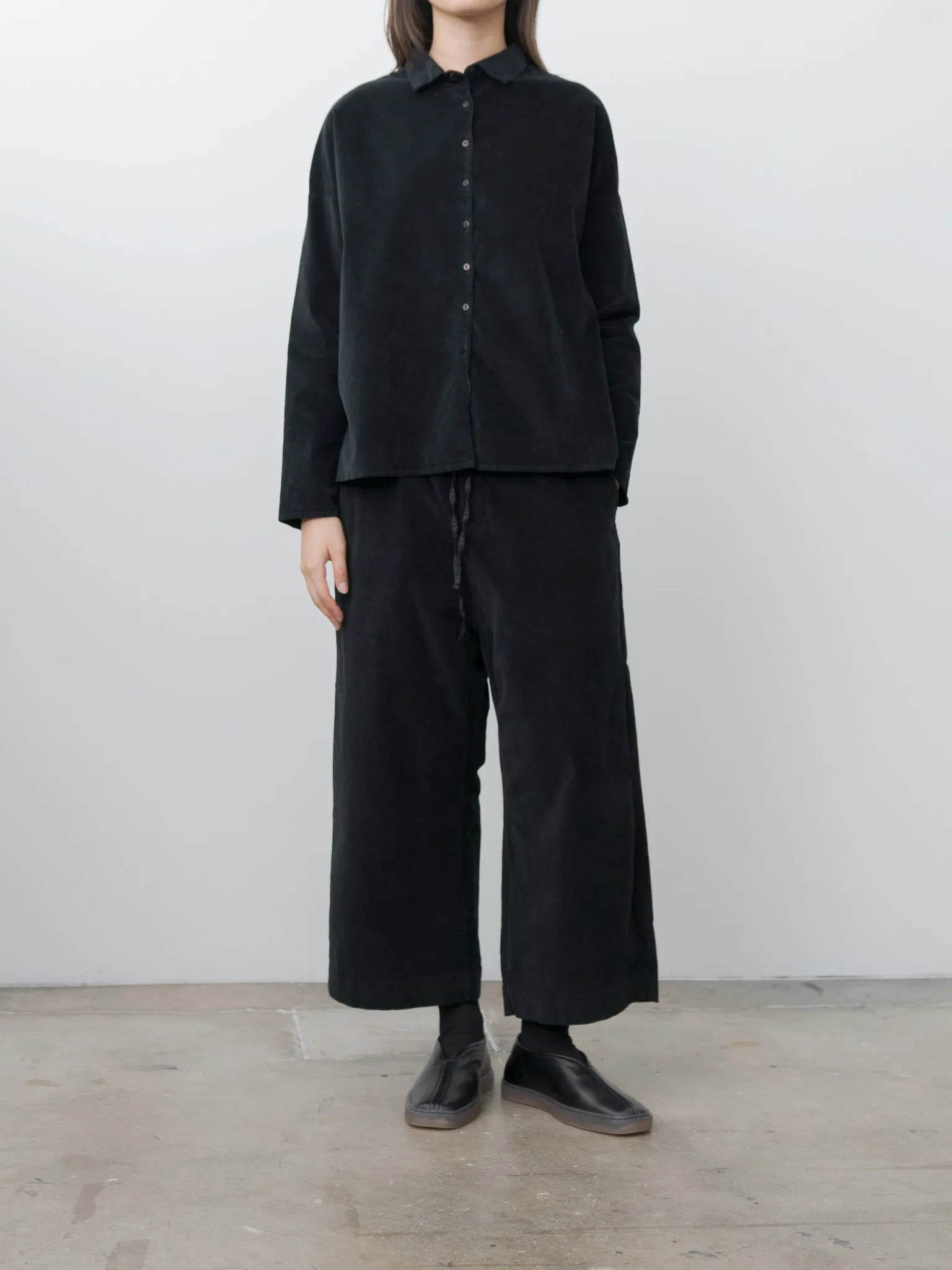 Short Collar Shirt V - Black sold by Namu Shop product image thumbnail 4