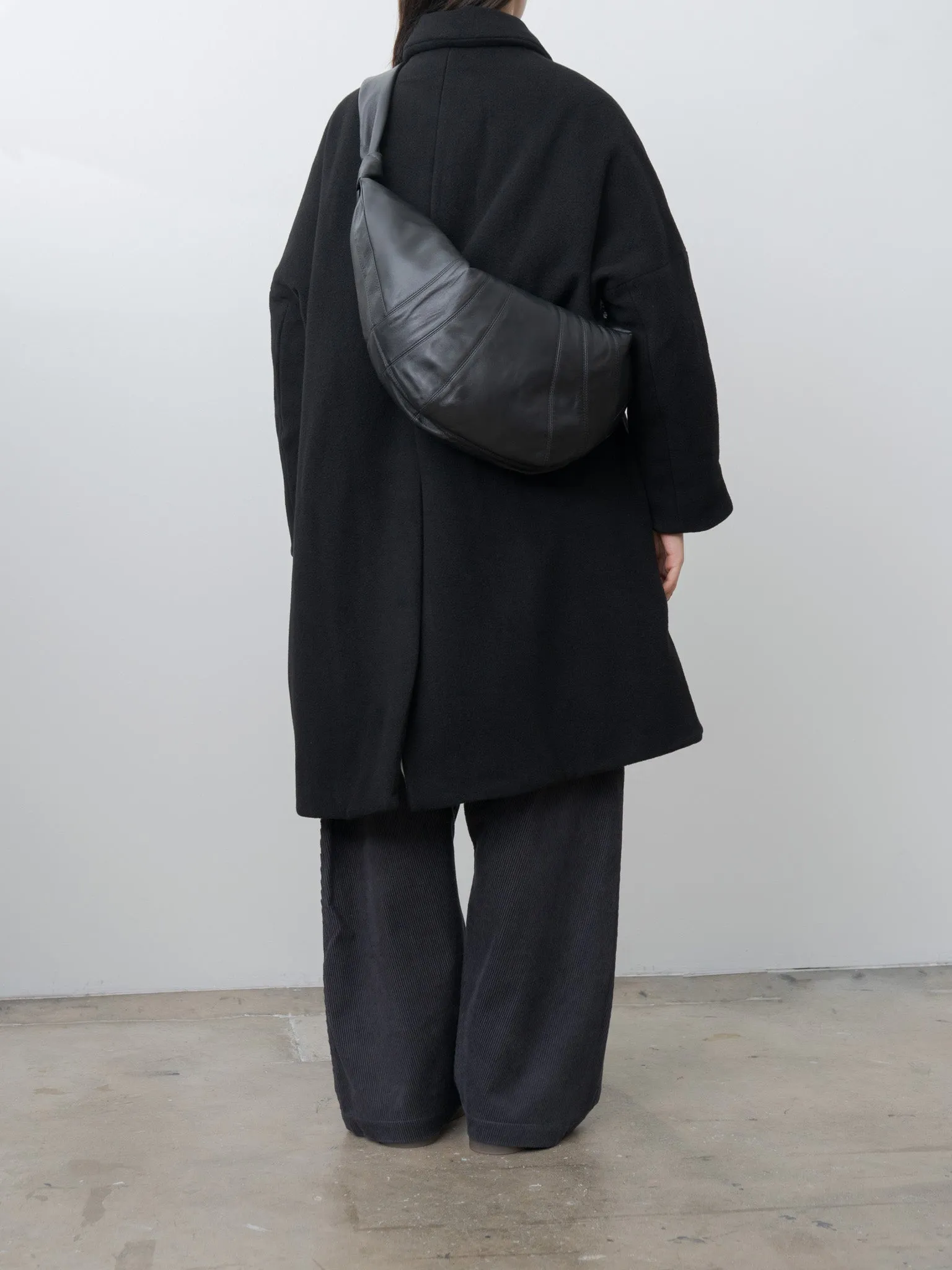 Large Croissant Bag - Black (soft nappa leather) sold by Namu Shop product image thumbnail 3