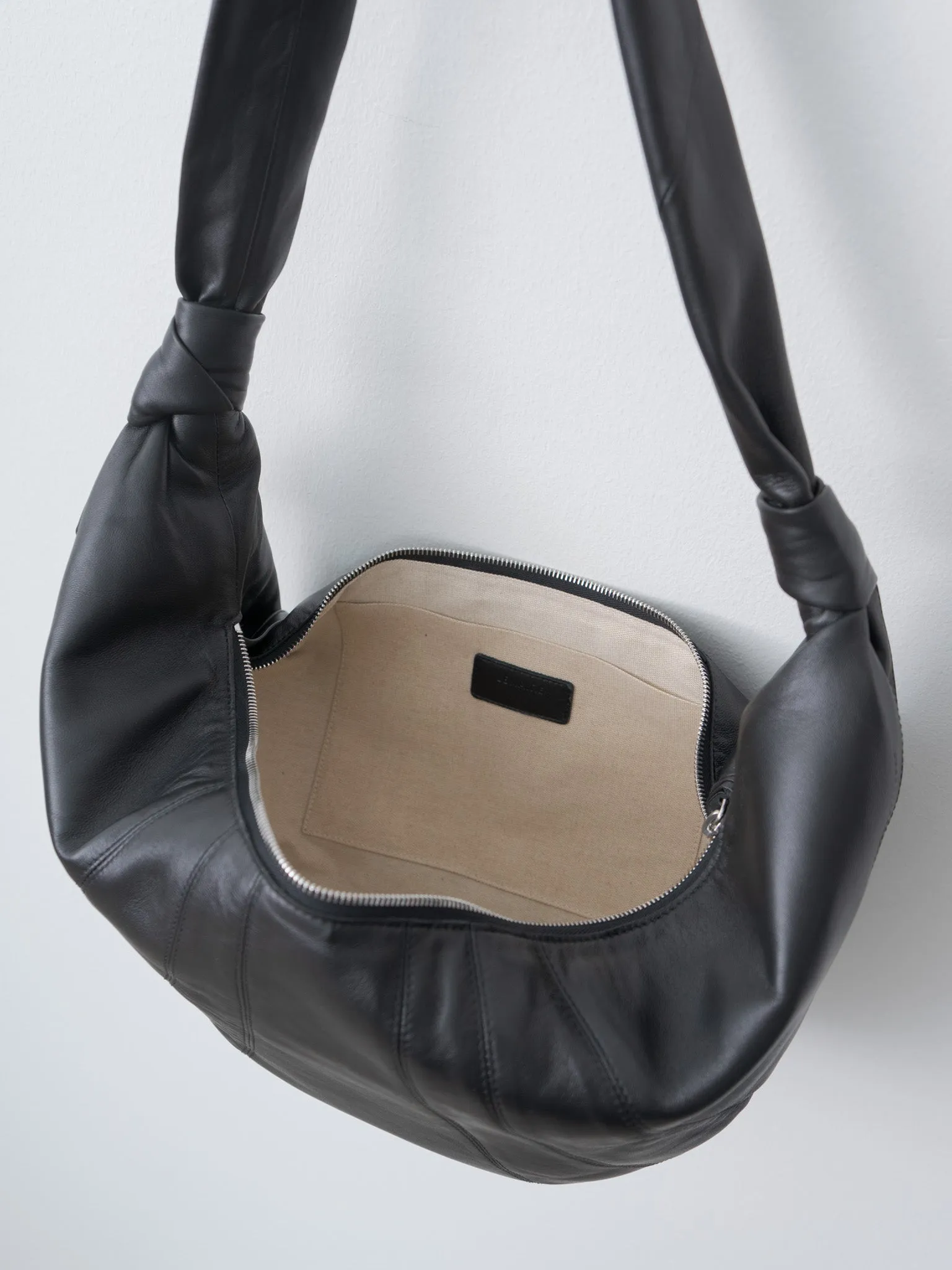 Medium Croissant Bag - Black (soft nappa leather) sold by Namu Shop product image thumbnail 5