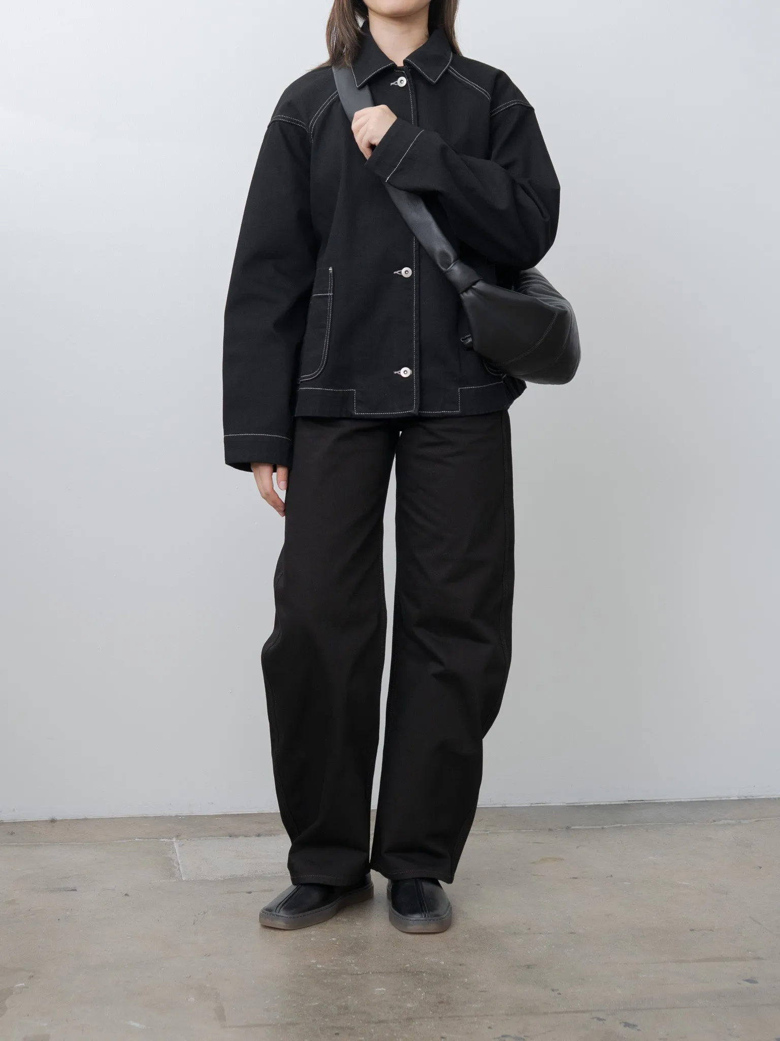 Medium Croissant Bag - Black (soft nappa leather) sold by Namu Shop product image thumbnail 4