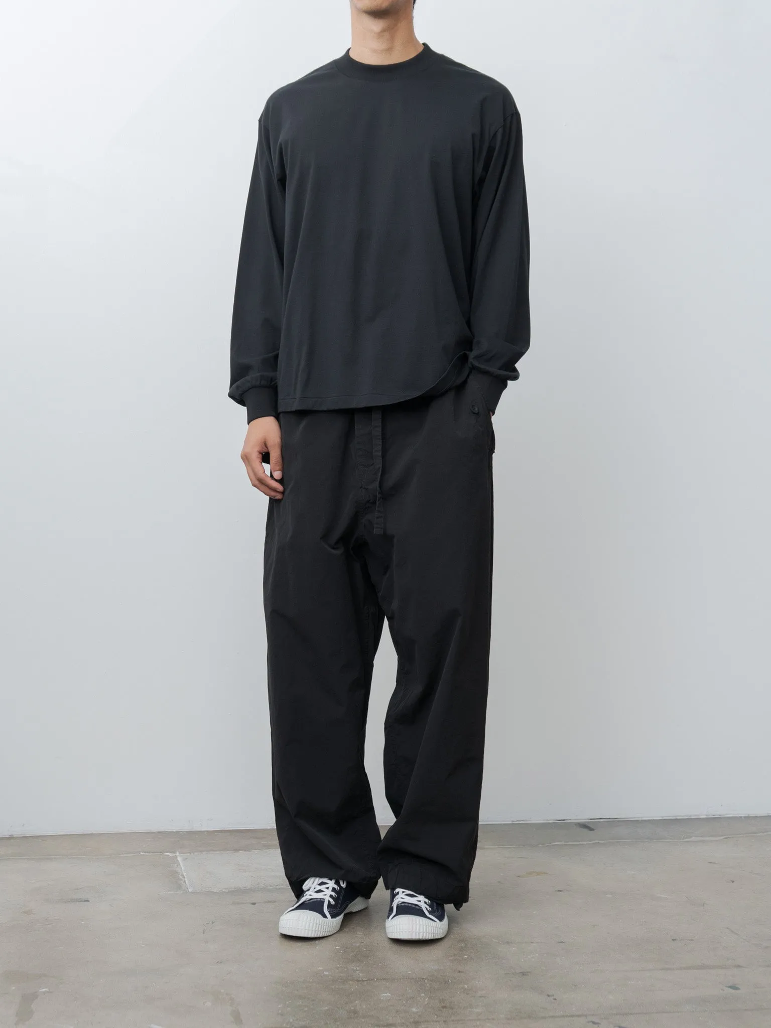 Suvin Supima Tube L/S Tee Light - Black sold by Namu Shop product image thumbnail 2