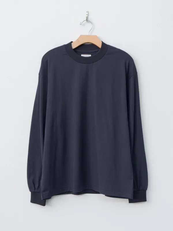 Suvin Supima Tube L/S Tee Light - Navy sold by Namu Shop