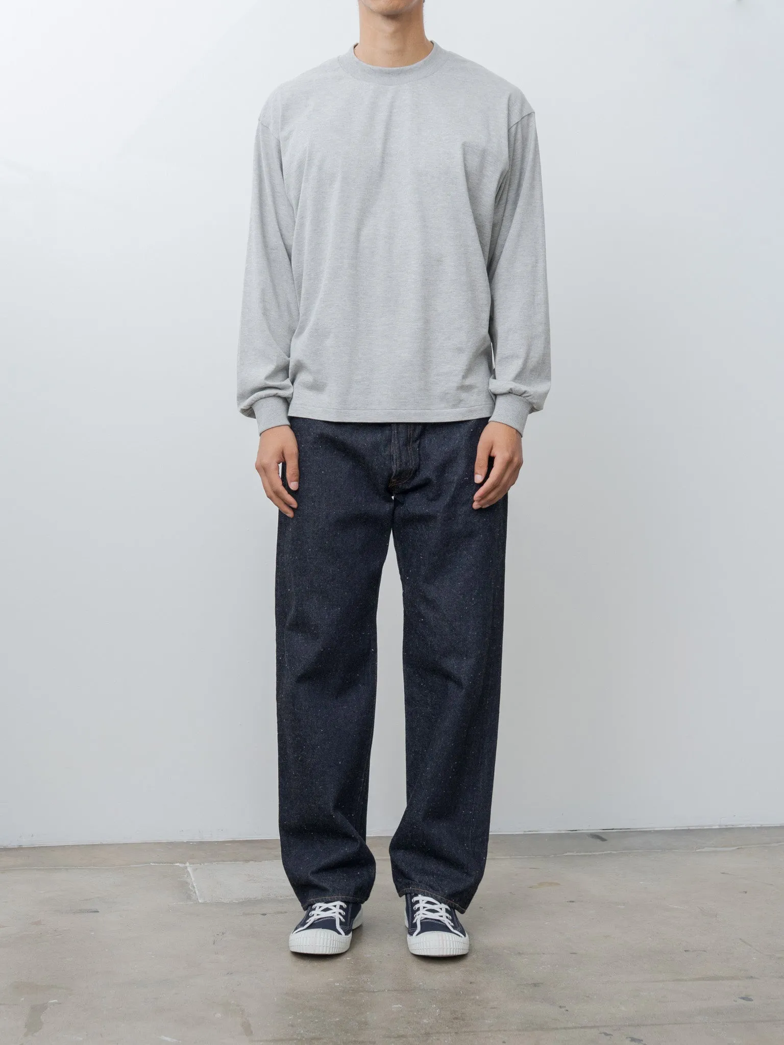 Suvin Supima Tube L/S Tee Light - Feather Gray sold by Namu Shop product image thumbnail 2