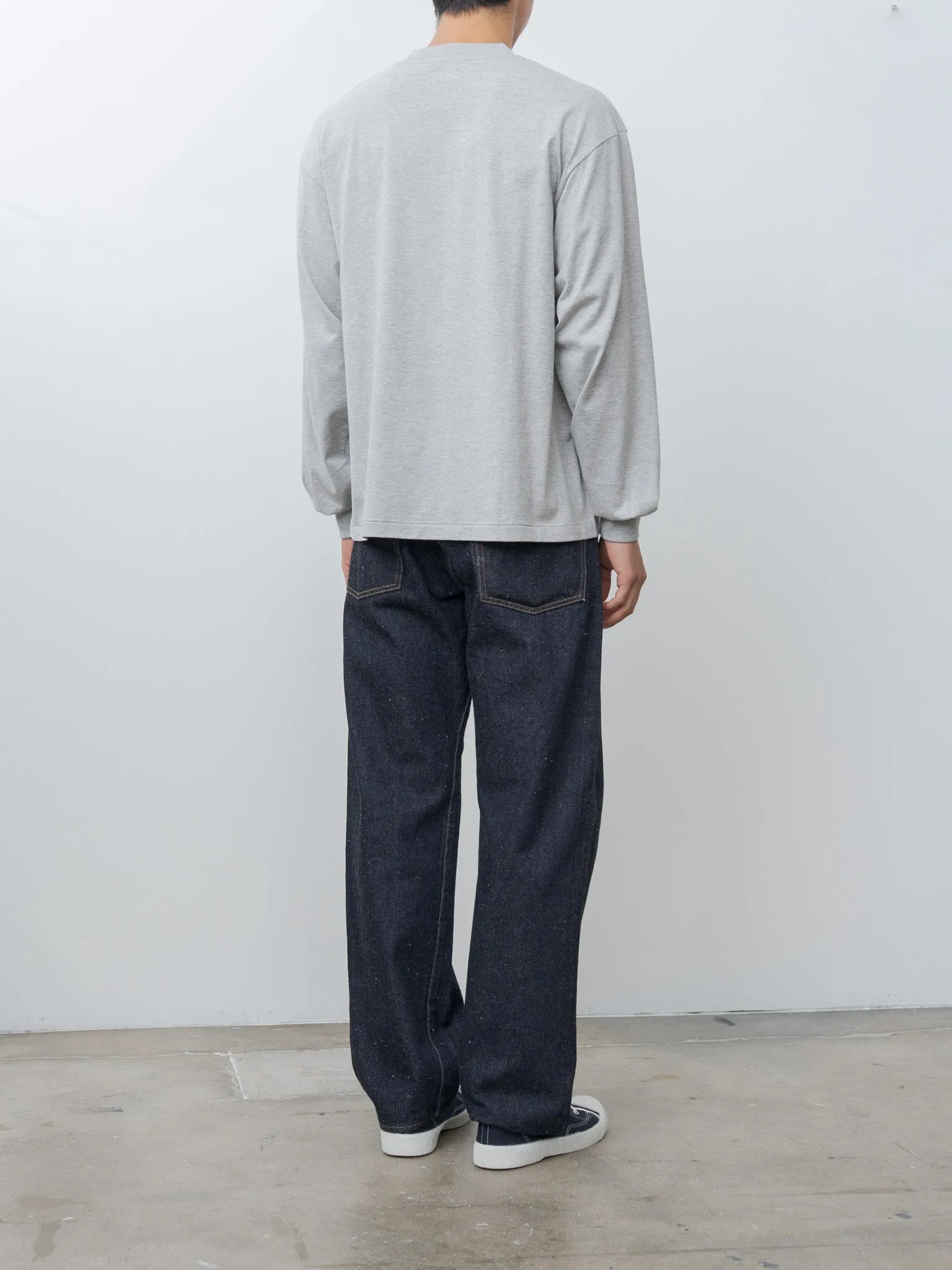 Suvin Supima Tube L/S Tee Light - Feather Gray sold by Namu Shop product image thumbnail 4