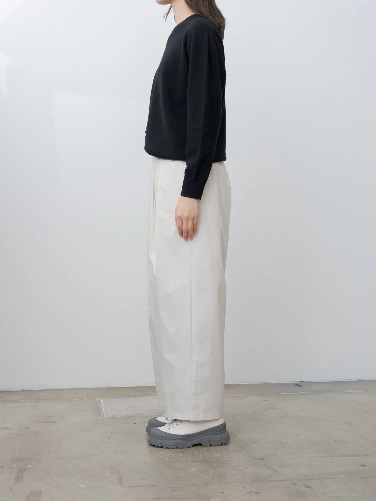 Box Pleats Easy Pants - Ivory sold by Namu Shop product image thumbnail 4