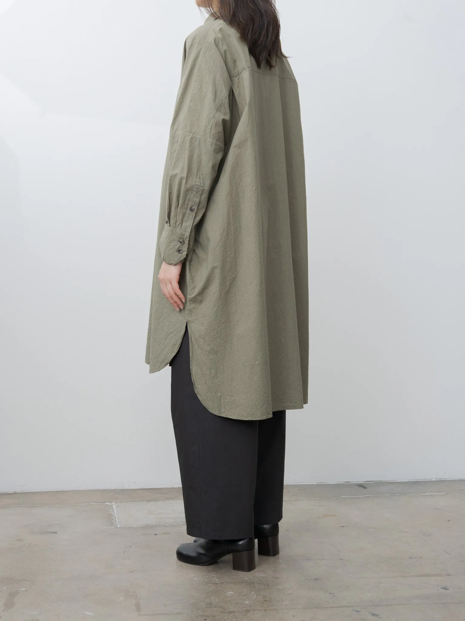 Shirt Dress - Khaki (Olive) sold by Namu Shop product image thumbnail 5