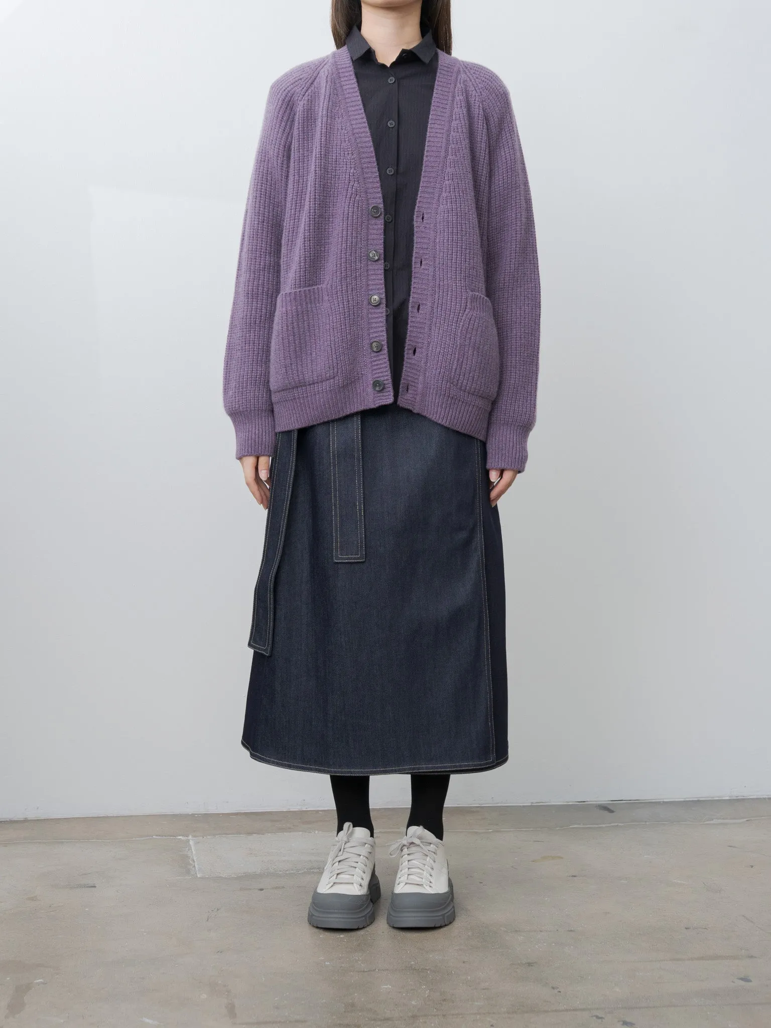 Cashmere Cardigan - Wineberry sold by Namu Shop product image thumbnail 4