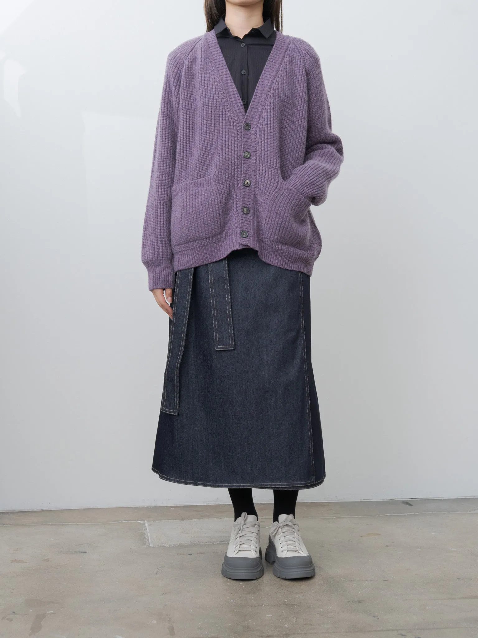 Cashmere Cardigan - Wineberry sold by Namu Shop product image thumbnail 3