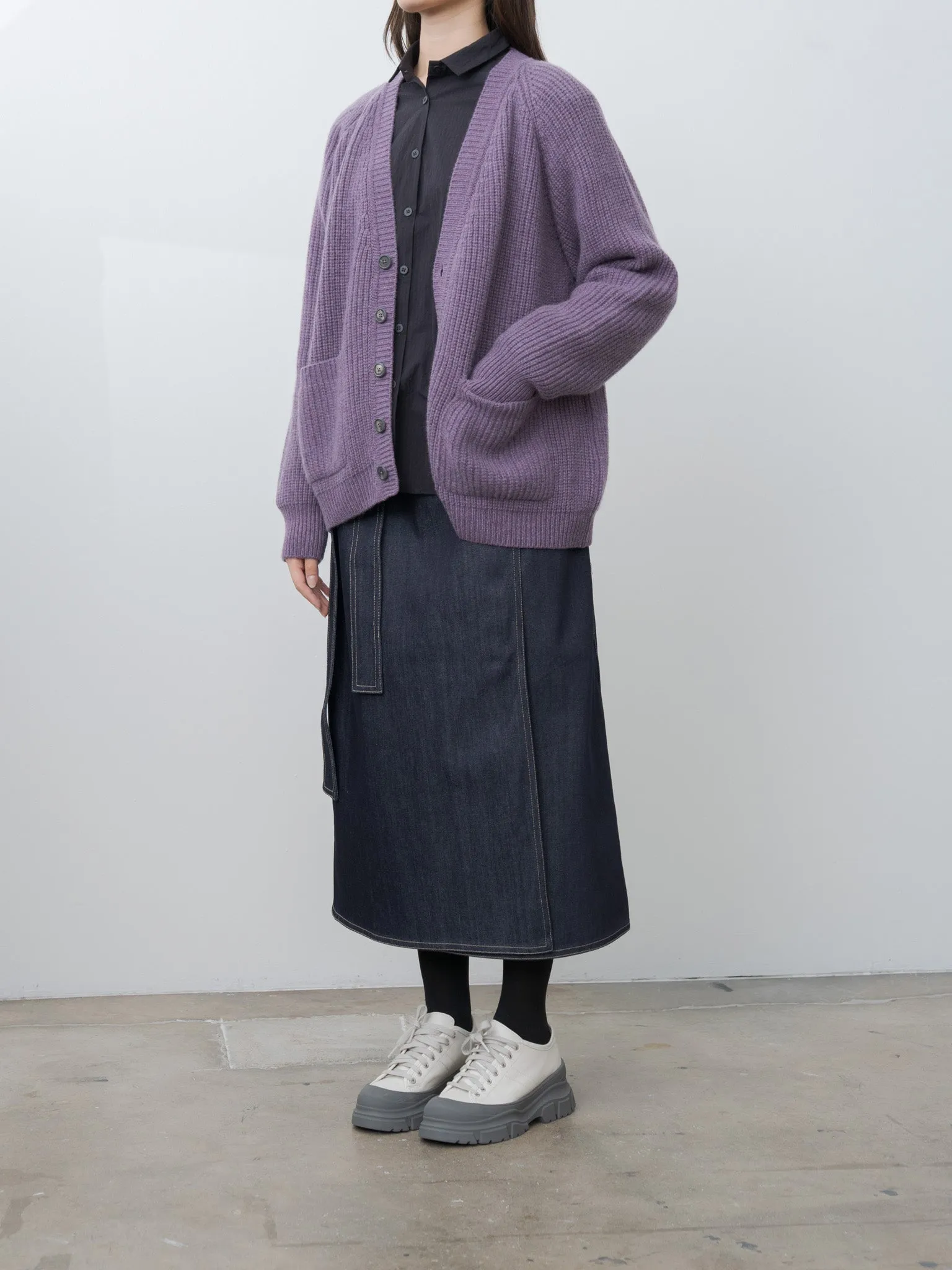 Cashmere Cardigan - Wineberry sold by Namu Shop product image thumbnail 5