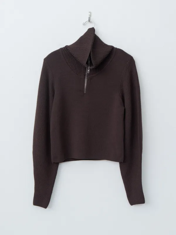 Zipped Sweater - Aubergine sold by Namu Shop