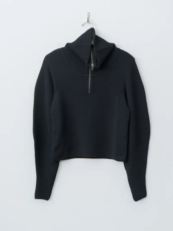 Zipped Sweater - Black sold by Namu Shop