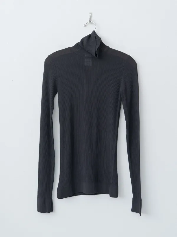 Seamlesss High Neck Top - Granite Black sold by Namu Shop