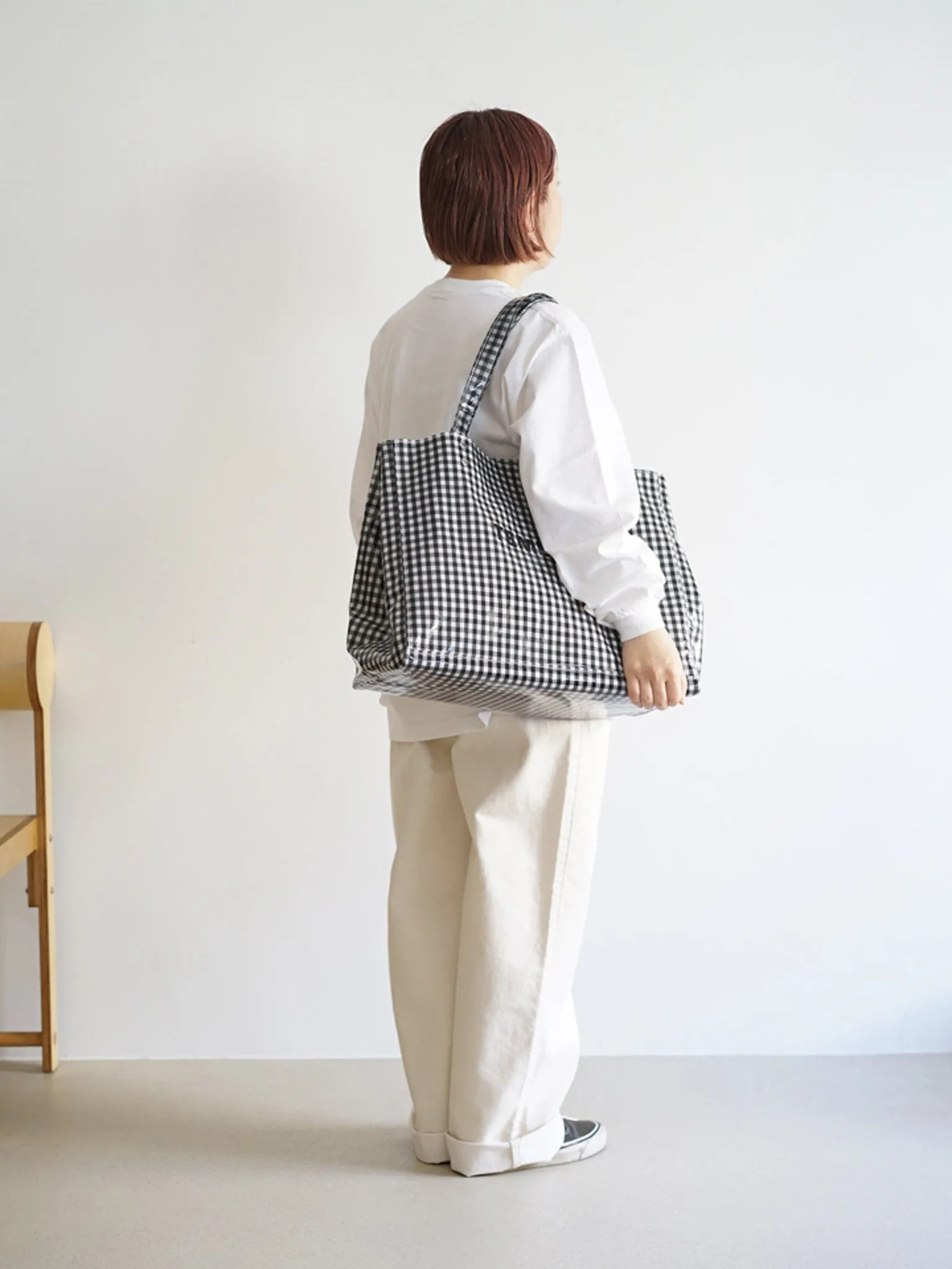 Carry Tote - Gingham Black sold by Namu Shop product image thumbnail 4