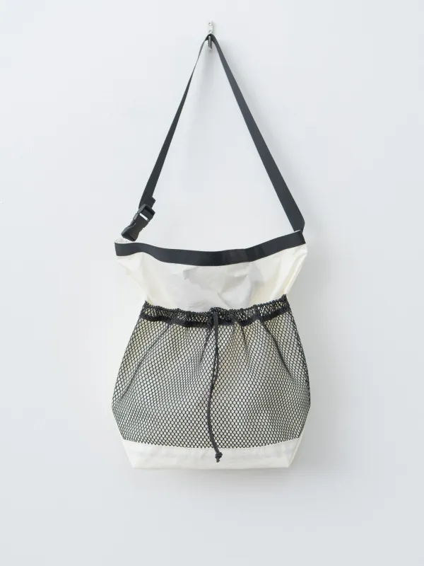 Roll Top Tote - White/Black sold by Namu Shop