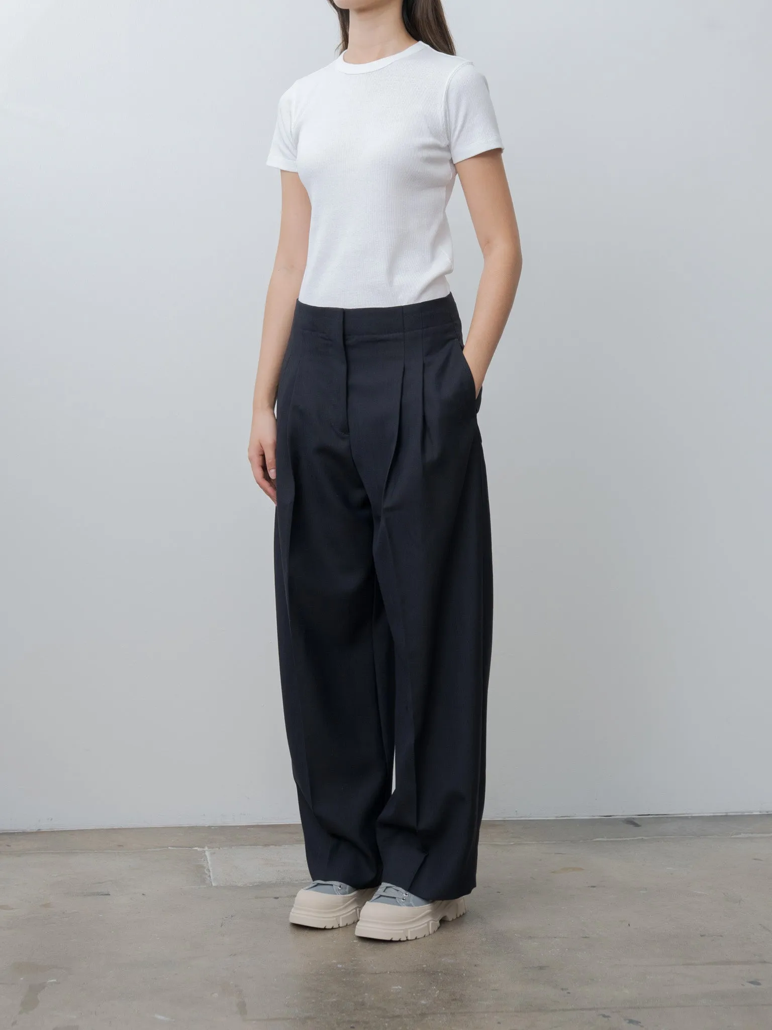 Lira Double Pleat Pant - Darkest Navy sold by Namu Shop product image thumbnail 3
