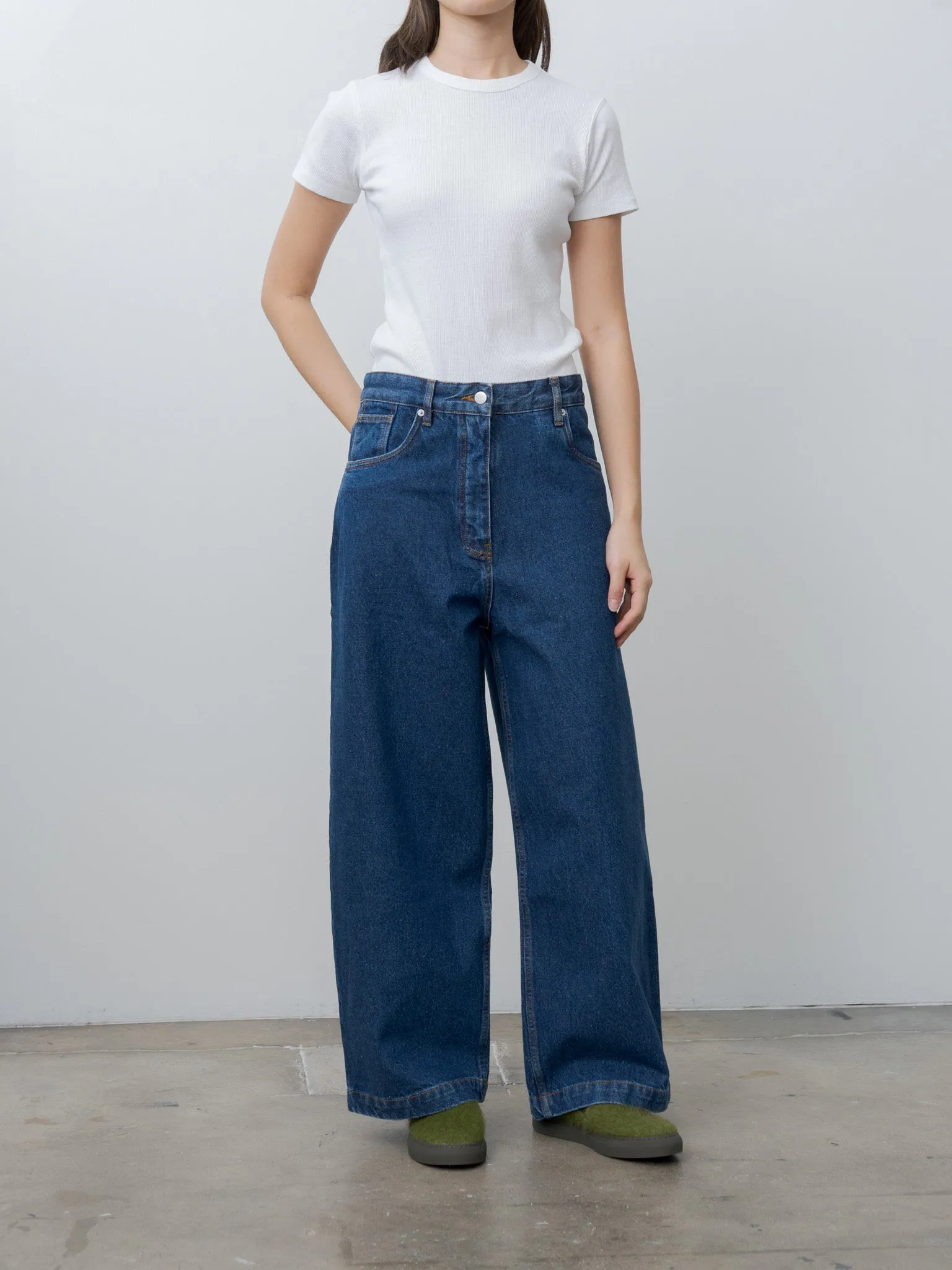 Neive Curved Leg Pant - Indigo Wash sold by Namu Shop product image thumbnail 2